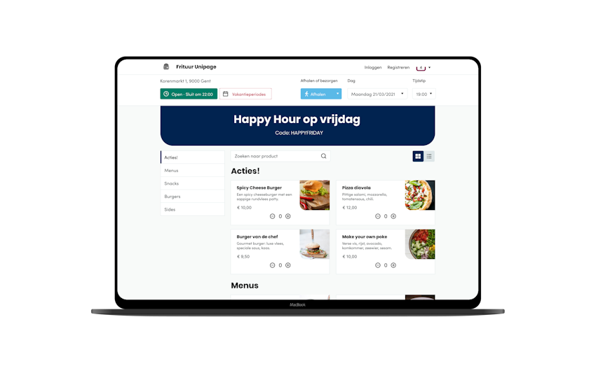 The cheapest and fastest web shop solution for any type of hospitality business